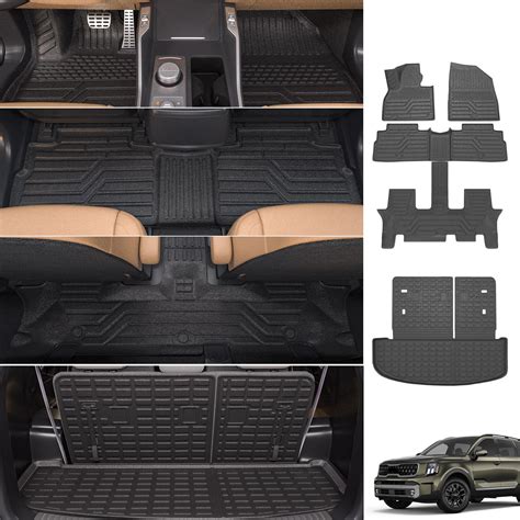 powoq Floor Mat Compatible with 2020-2024 Kia Telluride Trunk Mat with ...