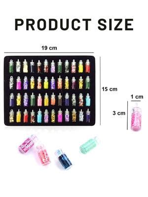 Buy Royalkart 3D Nail Art Decoration Set Mini Bottles Nail Glitter ...