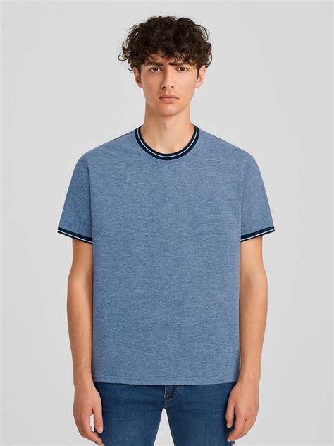Mens Navy Grindled T-Shirt – Shopforshops