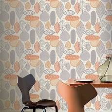 Grey And Orange Wallpaper Uk by Arthouse Malmo Retro Leaf Grey Orange Wallpaper 902301 Grey And Orange Wallpaper Uk
