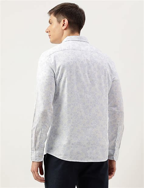 Cotton Rich Floral Printed Long Sleeves Shirt