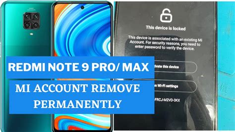 Image result for Redmi Note 9s miAccount Remove