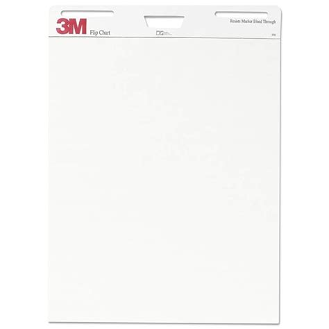 3M Flip Charts, 25"x30", White, 40 Sheets/Pad, 2 Pads/Carton MMM570 ...