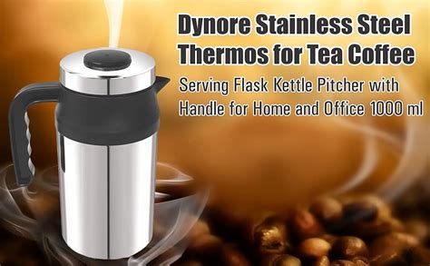 Dynore Stainless Steel Thermos for Tea/Coffee Serving Flask/Kettle ...