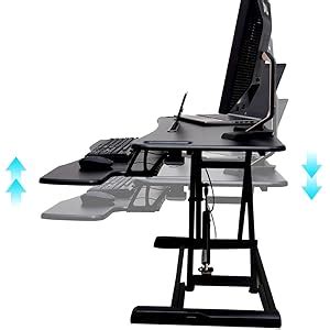 Rife Gas Spring Height Adjustable Riser Converter, Home Office Desk ...