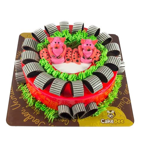 Buy Twin Teddies Cake | Online Cake Delivery - CakeBee