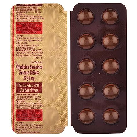 Nicardia CD Retard 30 - Strip of 10 Tablets : Amazon.in: Health ...