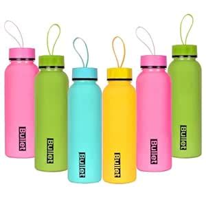 RIOZ Attractive Plastic Water Bottle with Screw Lid, Carry Loop Handle ...