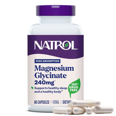 Natrolmagnesium Glycinate Supplements 240 Mg High Absorption Calm ...