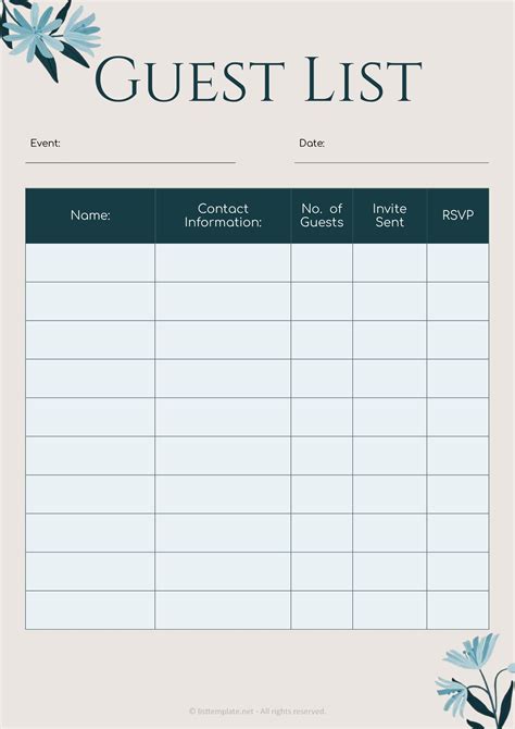 Wedding guest list excel spreadsheet 60 photos - Astyledwedding.com