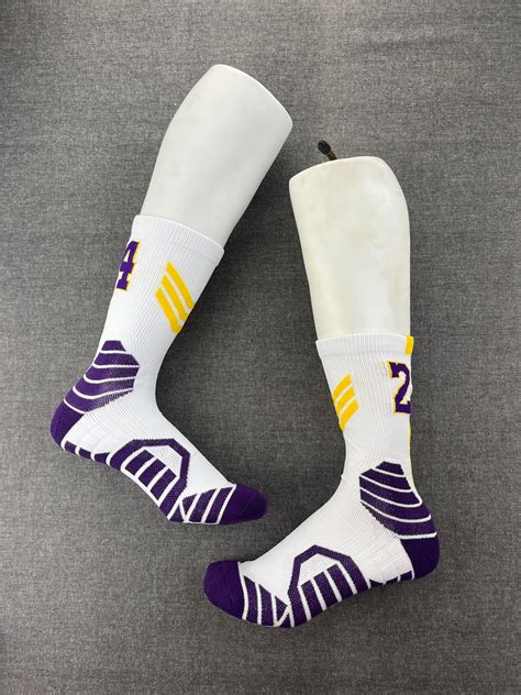 KOBE BRYANT 24 WHITE & PURPLE CREW SOCKS – Mizo Jersey Home