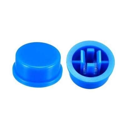 Tact Switch Cover Round Blue - Compatible with 12x12x7.3mm Motorobit ...