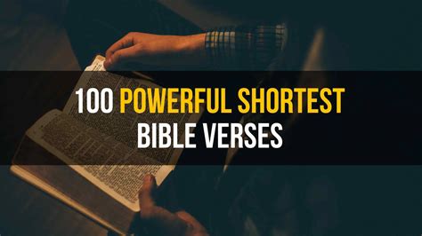 100 Powerful Shortest Bible Verses for Daily Inspiration