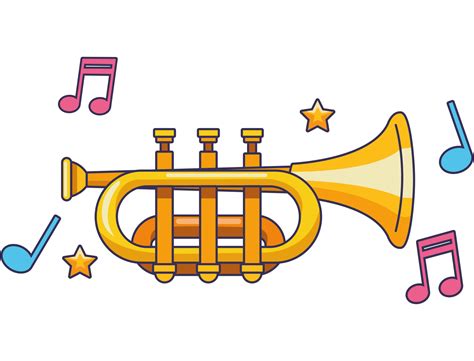 Trumpet Clipart Black And White at Randy Stambaugh blog