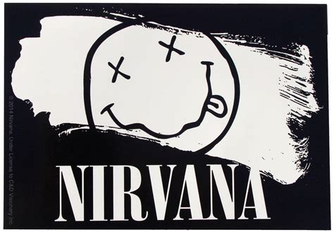 Nirvana Smiley Face Black And White