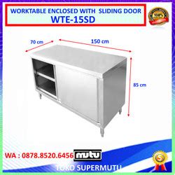 Jual Meja Kerja Lemari dengan Pintu Geser WTE-20SD Worktable Sliding ...