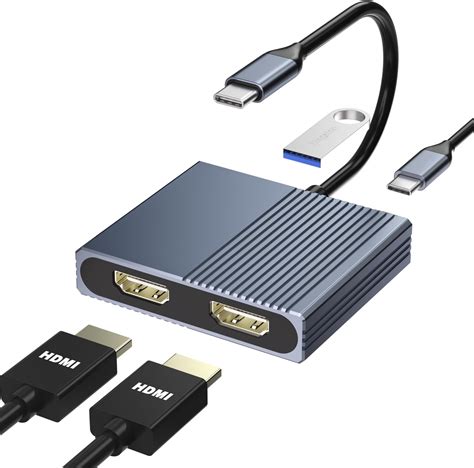 Laptop Docking Station Dual Monitor, USB C Docking Station Dual Monitor ...