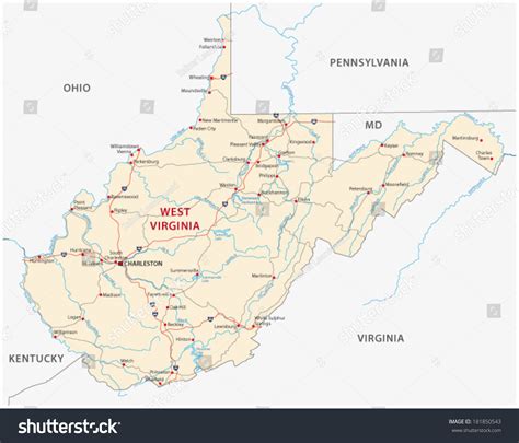 west va road map