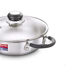 Buy Prestige 26cm/3.25L Tri-Ply Stainless Steel Splendor Kadai with Lid ...
