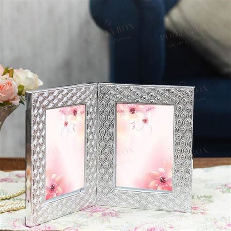 Buy Silver Double Frame Photo Montage - Online in India - My Pooja Box