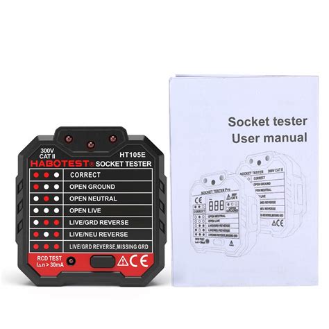 Socket Tester, HABOTEST Advanced RCD Electric Plug Tester Automatic ...
