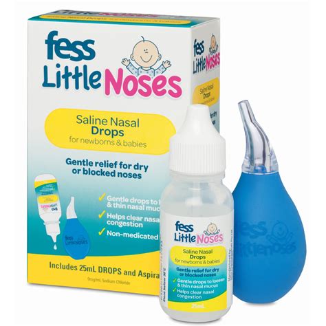 Fess Little Noses Saline Nasal Drops & Aspirator 25ml - Pharmacy 4 Less
