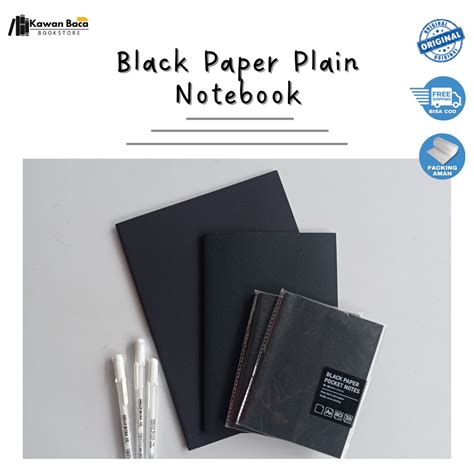 Jual Panmomo Black Paper Notebook - Notebook Kertas Hitam Polos ...