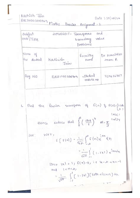 Maths.booster - notes for app - Kashish Jain Date : RA2311003010949 ...