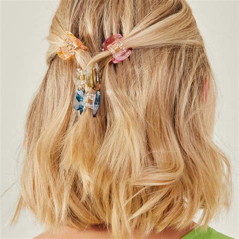 Accessorize London Women's Mini Oval Resin Clips Set Of 4 - Accessorize ...