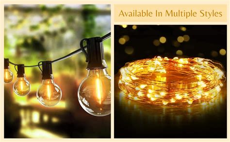 Buy LITVERSE String Lights for Outside 25 FT, Outdoor Lights for Patio ...