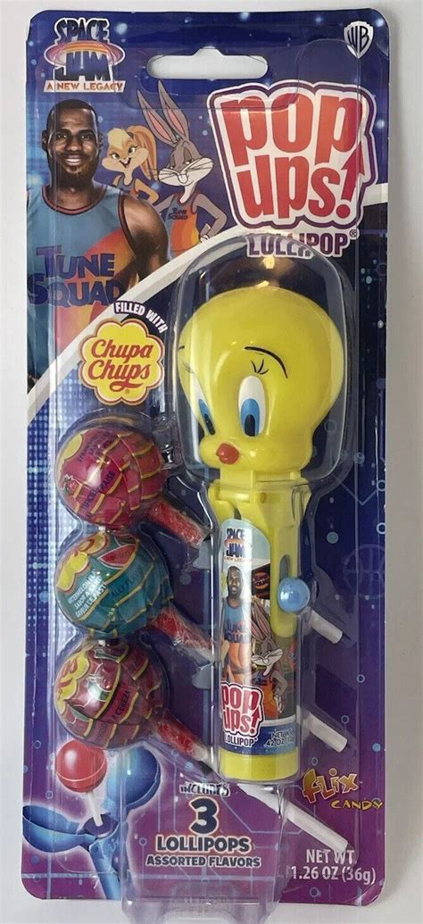 Buy Tweety Bird Pop Ups con 3 chupas dispensador de piruletas Space Jam ...