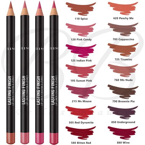 Rimmel Lip Liner Swatches