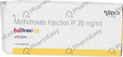 Folitrax 20 MG Injection (1): Uses, Side Effects, Price & Dosage ...