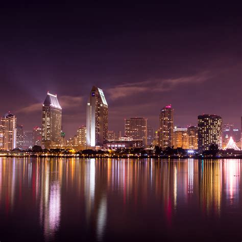 San Diego City Wallpaper 4K, Skyline, Cityscape, City lights