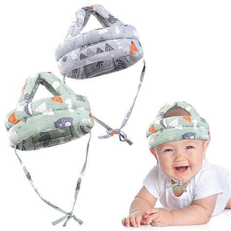 Baby Head Protection Helmet, Pack of 2 Adjustable Baby First Walking ...