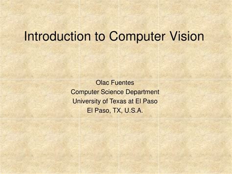 Image result for Introduction to Computer Vision