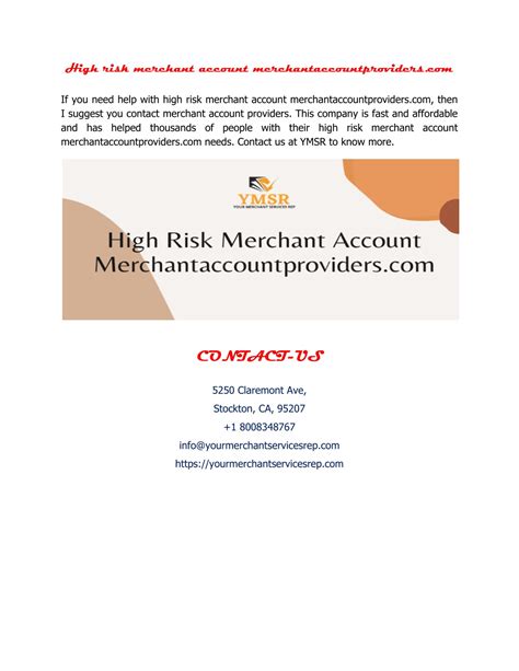 PPT - High risk merchant account merchantaccountproviders.com ...
