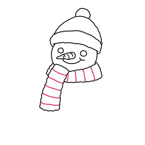 Cute Snowman Drawing - Drawing with Dawn