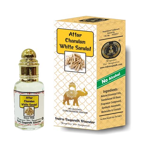 INDRA SUGANDH BHANDAR Attar For Men|Women White Sandal|Chandan 12ml ...