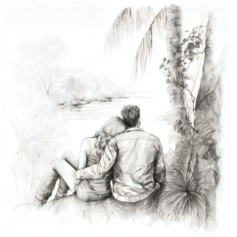 Pencil Sketch Romantic Couple in Love Art 15 Bundle 4096x4096 Pixel printable Wall Art Clipart ...