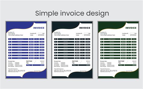 simple invoice design template. 34347066 Vector Art at Vecteezy