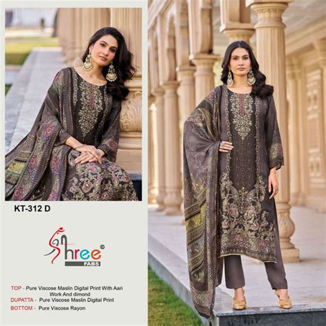 Shree Fab KT-312 Viscose Muslin Dress Material Catalogue | Wholesale ...