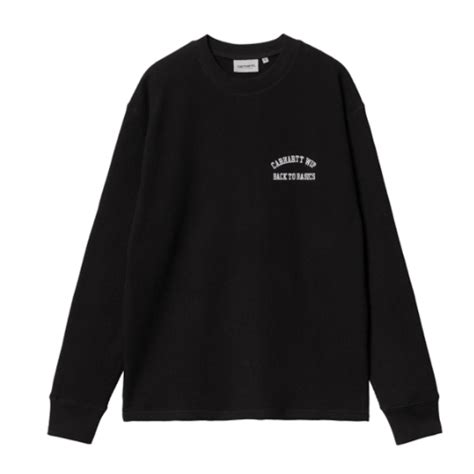 CARHARTT WIP L/S BASICS SCRIPT T-SHIRT | MAROON WEBSTORE