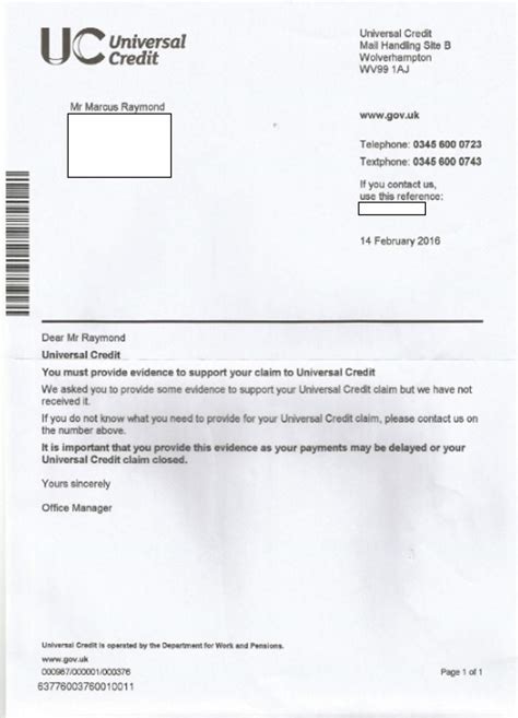 DWP letters telling people to call the universal credit helpline are ...