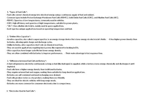 Electric vehicle ia 2 - required for students - Types of Fuel Cells ...