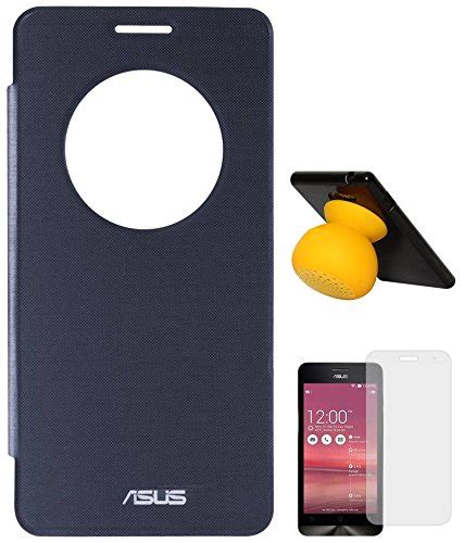 DMG Circle Window Flip Book Cover Case for Asus Zenfone 5 (Pebble Blue ...