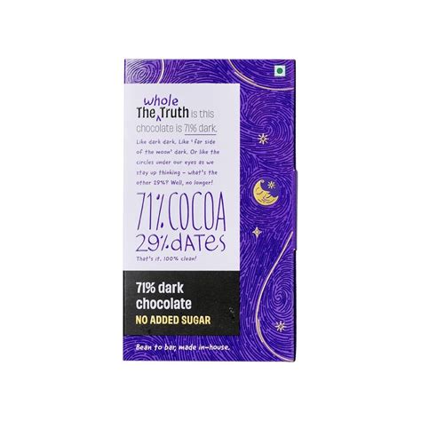 The Whole Truth 71% Dark Chocolate Bar : 80 g – Prithvi Enterprises