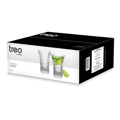 Buy Turret Cool Juice Glass Tumbler 265ML, 6 PCS Set Online - Treo by ...