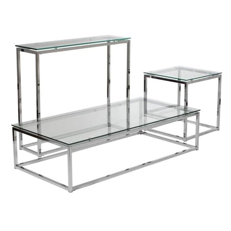 30 Photos Rectangle Glass Chrome Coffee Tables