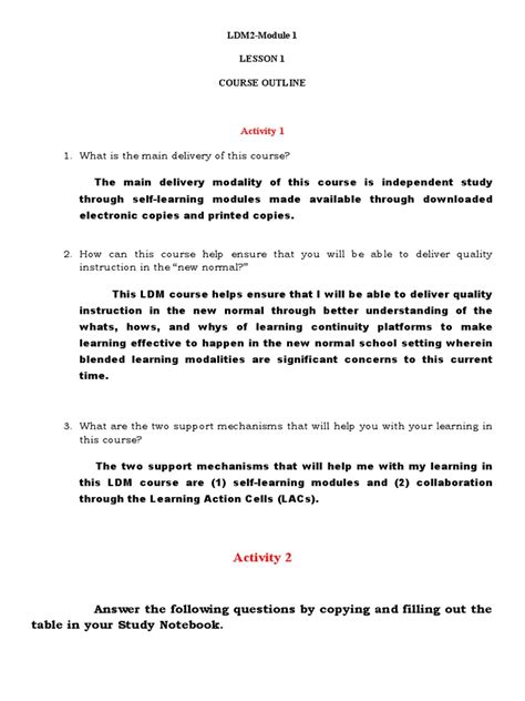 Image result for LDM Module 2 Answer Key